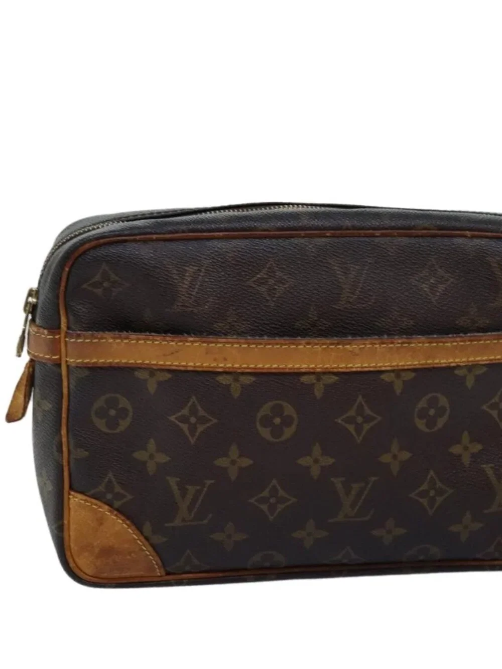 LOUIS VUITTON Monogram Compiegne 28 Clutch Bag M51845 LV Auth
